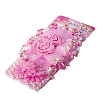 Liangjie Baby Girl's Beautiful Headbands With Flower Baby pink