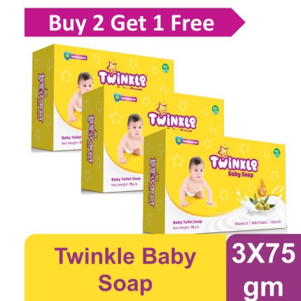 Buy two Twinkle Baby Soap 75 gm Get One Twinkle Baby Soap 75 gm Free
