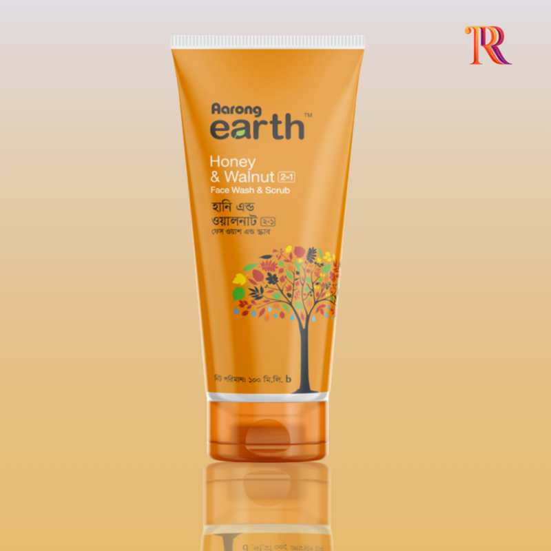 Aarong Earth Honey & Walnut 2-In-1 Face Wash & Scrub 100ml Aarong Earth Honey & Walnut 2-In-1 Face Wash & Scrub is specially formulated to cleanse and exfoliate the skin in one easy step. This dual-action formula helps remove dirt, excess oil, dead skin cells, and embedded impurities, leaving the skin feeling soft, smooth, and refreshed. Use it as part of your Face Wash routine and weekly Scrubs care for healthy-looking skin. H2: Key Benefits Dual cleansing and exfoliating action Helps remove dead skin cells and impurities Honey helps nourish and soften skin Walnut gently exfoliates for smoother texture Leaves skin refreshed and revitalised Suitable for all genders and skin types H2: How to Use Apply a small amount on wet skin and massage gently in circular motions, avoiding the eye area. Rinse thoroughly with water. Use 2–3 times a week. Follow with a hydrating Moisturizer to maintain skin softness. H2: Complete Skin Care Routine For best results, combine with: Gentle daily Face Wash Weekly Scrubs care Daily Moisturizer Daytime protection using Sunscreen Aarong Earth Honey & Walnut 2-In-1 Face Wash & Scrub 100ml is ideal for those looking for an easy, effective solution to cleanse and exfoliate skin for a smoother, healthier glow.